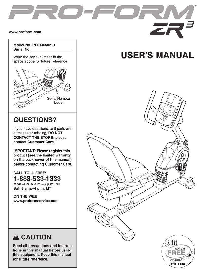 ICON PRO-FORM ZR3 User manual