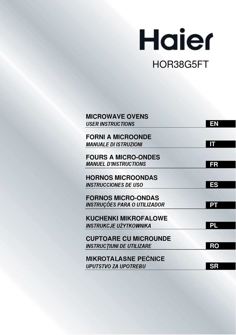 Hoover HOR38G5FT User manual Hoover HOR38G5FT User manual
