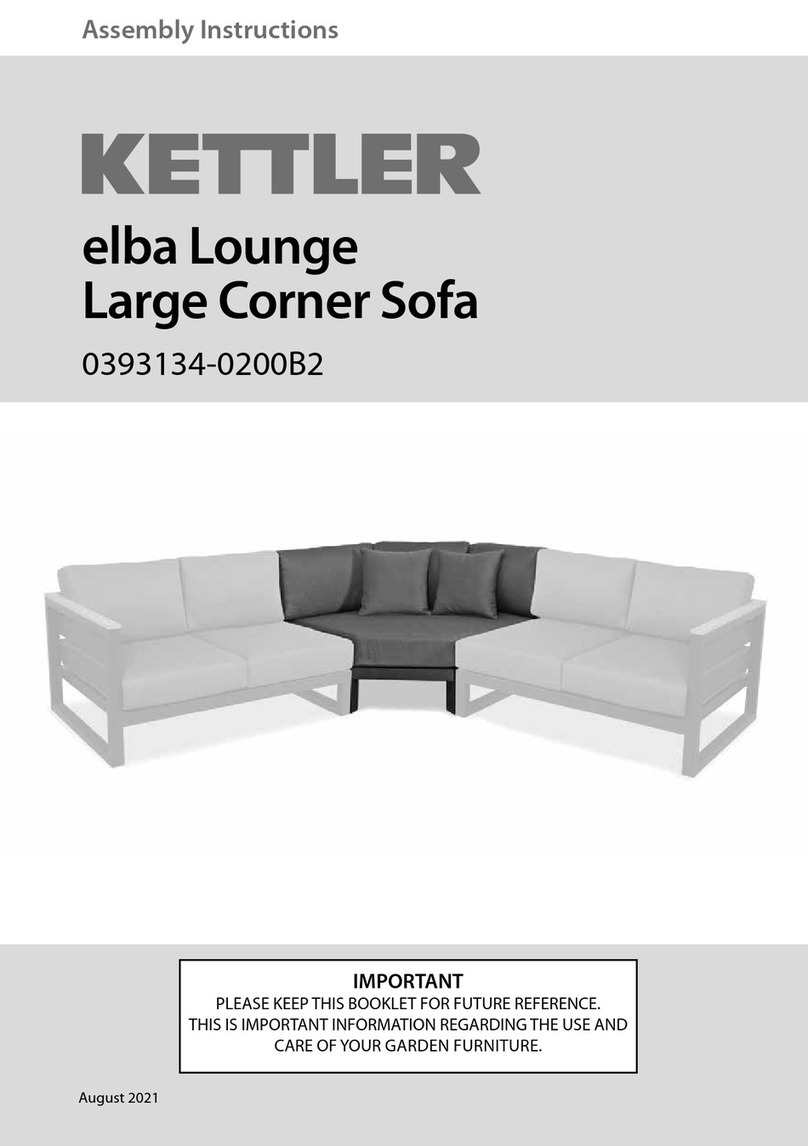 Kettler elba Lounge Large Corner Sofa 0393134-0200B2 User manual Kettler elba Lounge Large Corner Sofa 0393134-0200B2 User manual