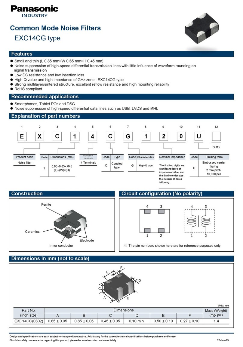 Panasonic EXC14CG quick start guide