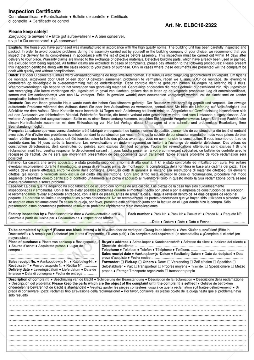 Palmako ELBC18-2322 User manual