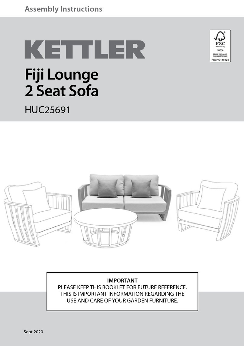 Kettler Fiji Lounge 2 Seat Sofa HUC25691 User manual