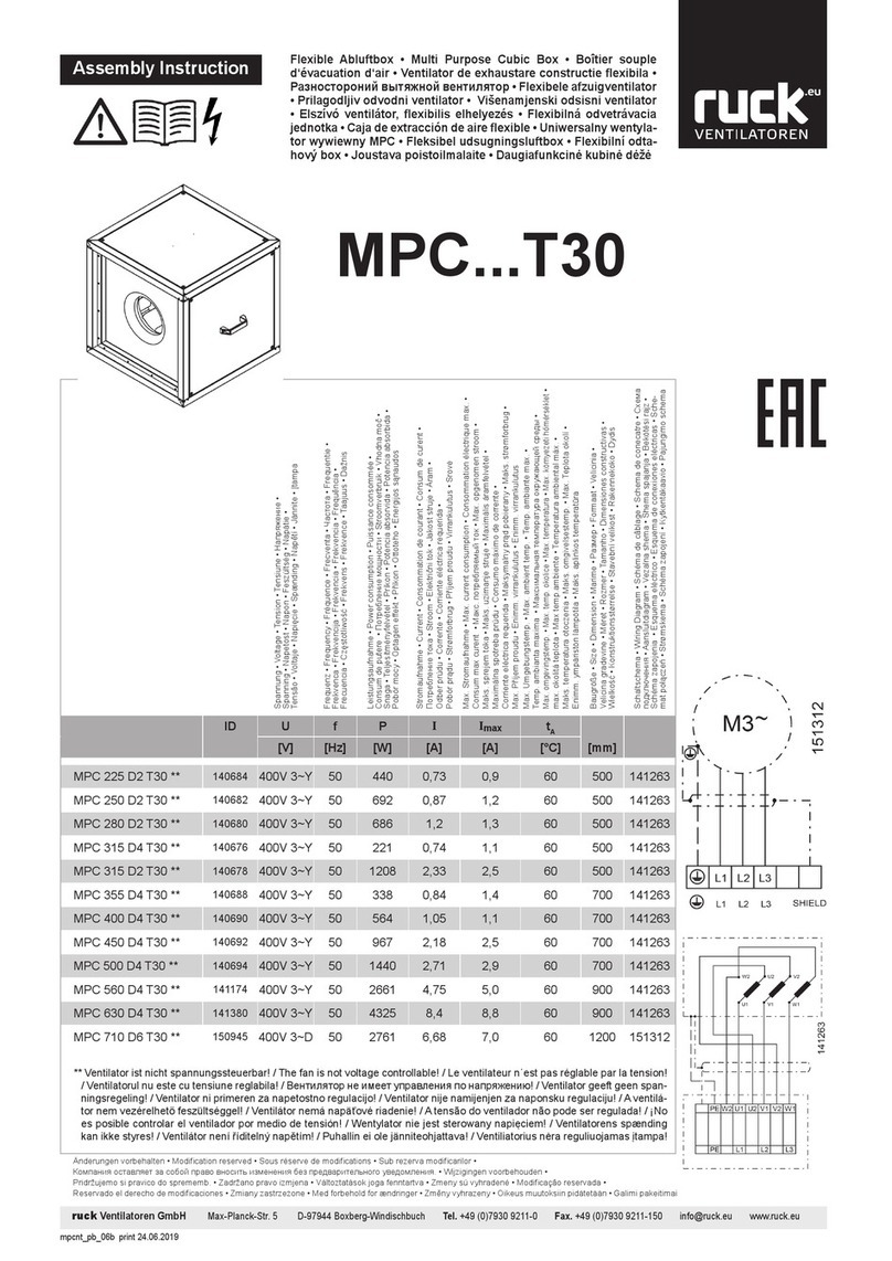Ruck Ventilatoren MPC 710 D6 T30 Assembly instruction