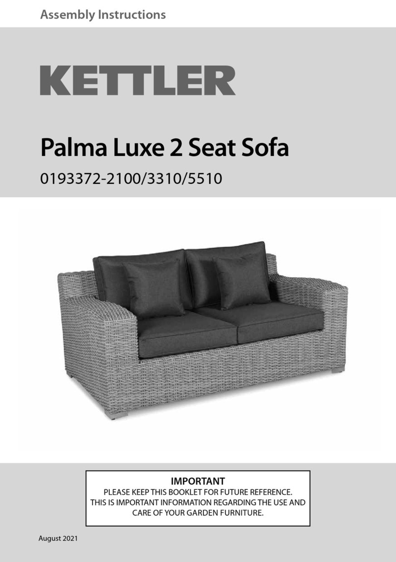 Kettler Palma Luxe 2 Seat Sofa 0193372-2100 Assembly instructions Kettler Palma Luxe 2 Seat Sofa 0193372-2100 Assembly instructions