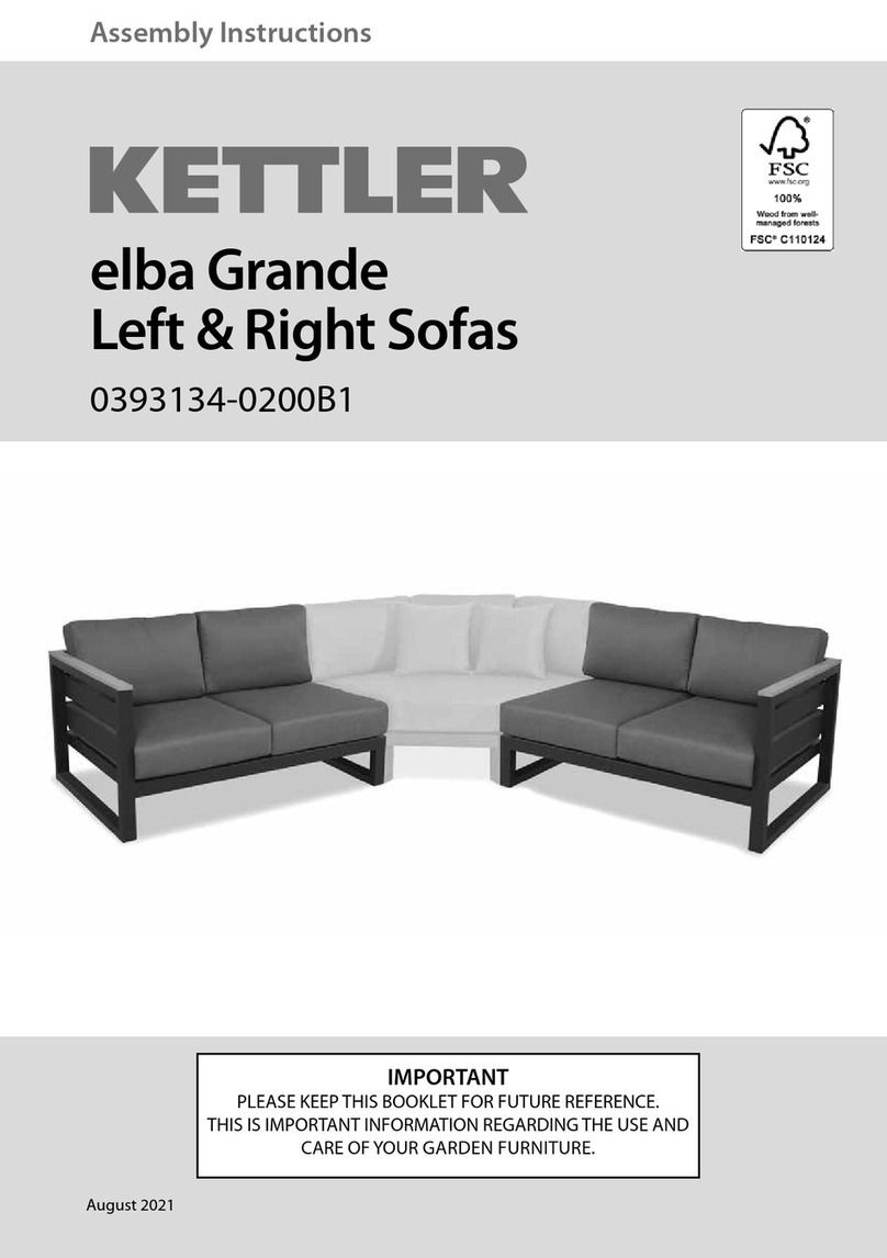 Kettler elba Grande Left & Right Sofas... Assembly instructions Kettler elba Grande Left & Right Sofas... Assembly instructions