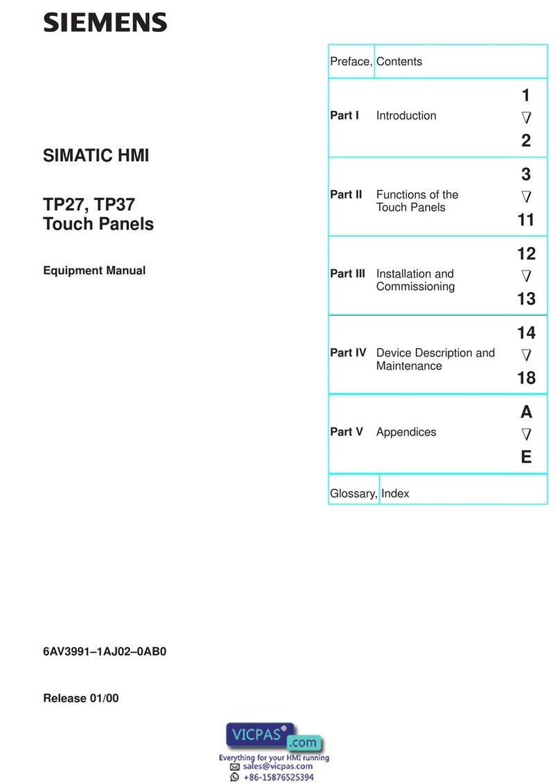 Siemens TP27 Equipment manual
