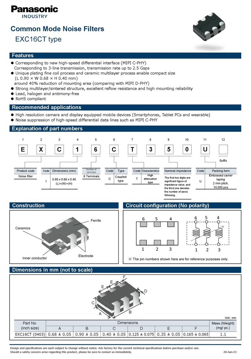 Panasonic EXC16CT quick start guide