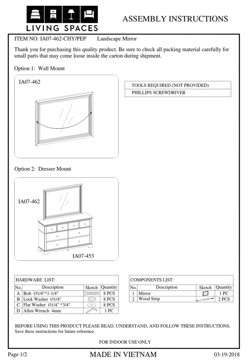Living Spaces IA07-462-CHY User manual
