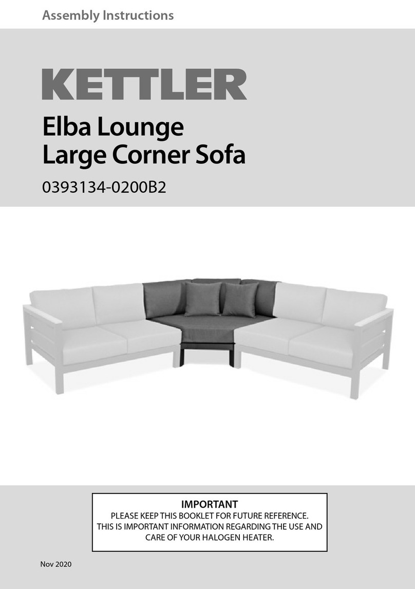 Kettler Elba Lounge Large Corner Sofa 0393134-0200B2 User manual