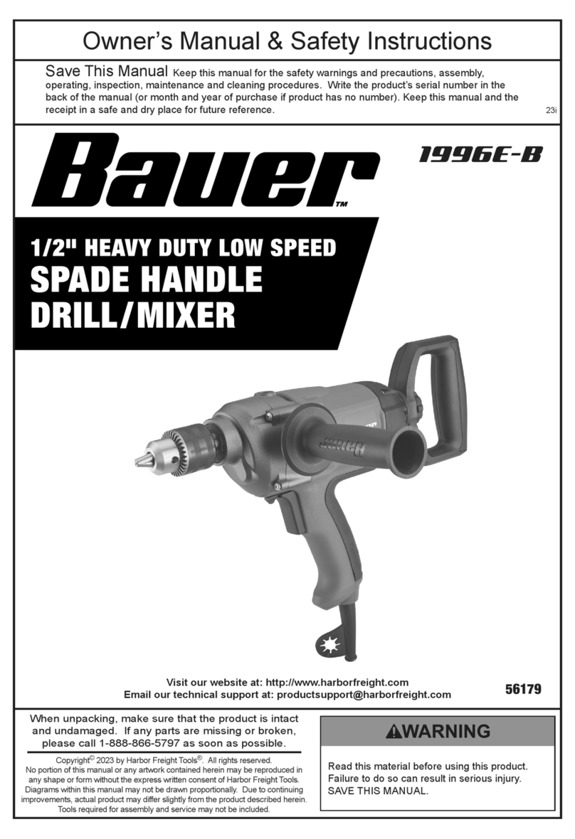 Bauer 1996E-B Owner's manual & safety instructions