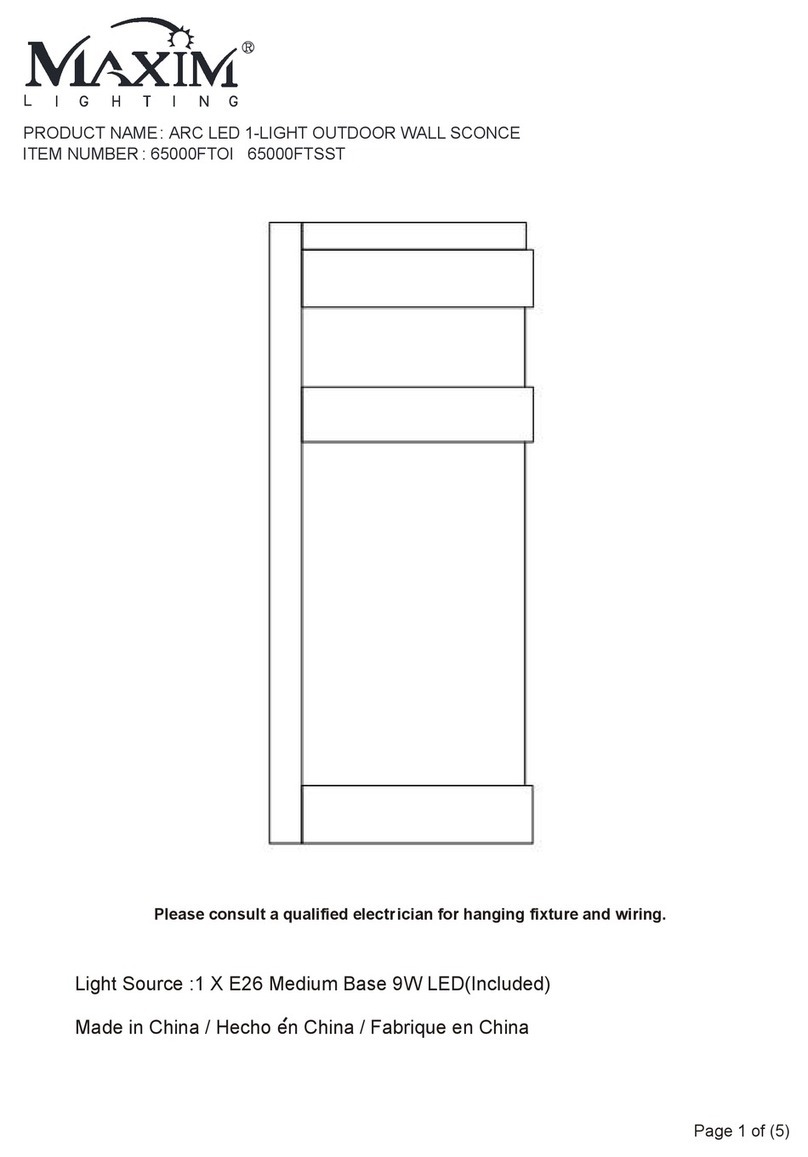 Maxim Lighting ARC LED 65000FTOI quick start guide
