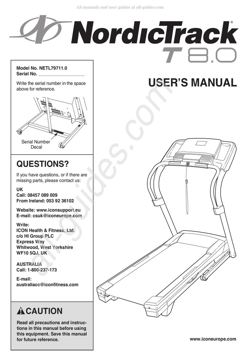 NordicTrack NETL79711.0 User manual