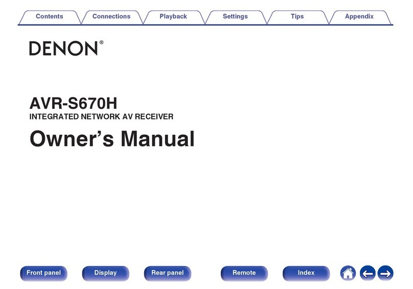 Denon AVR-S670H User manual Denon AVR-S670H User manual