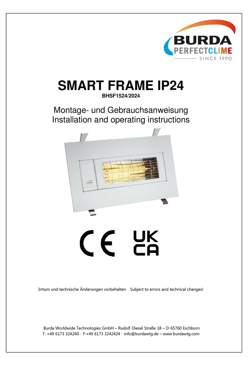 Burda BHSF1524/2024 Installation and operating instructions