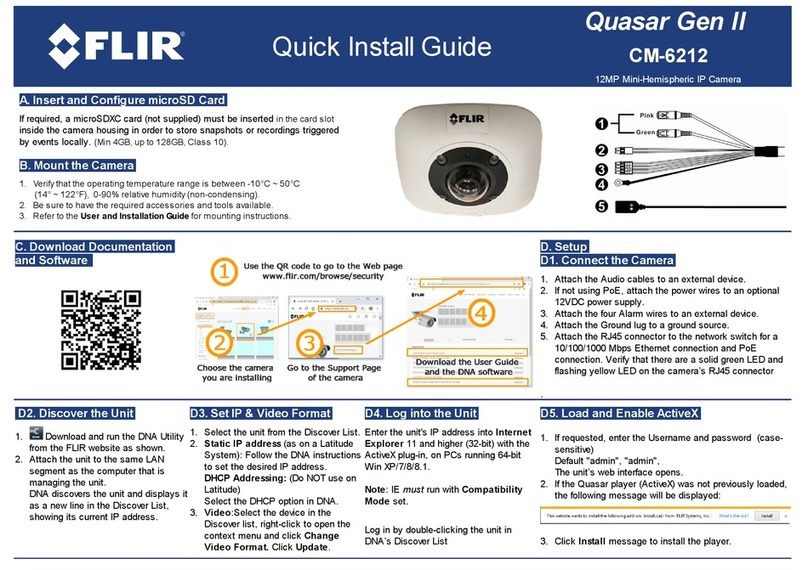 FLIR Quasar Gen II Quick install guide