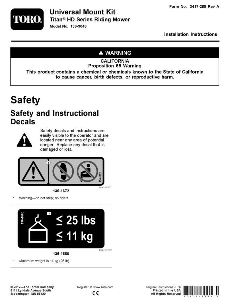 Toro 136-9046 installation instructions