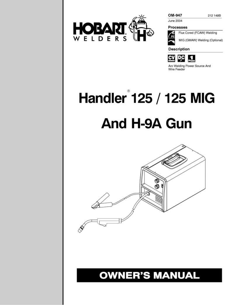 Hobart Welders Handler 125 owner's manual