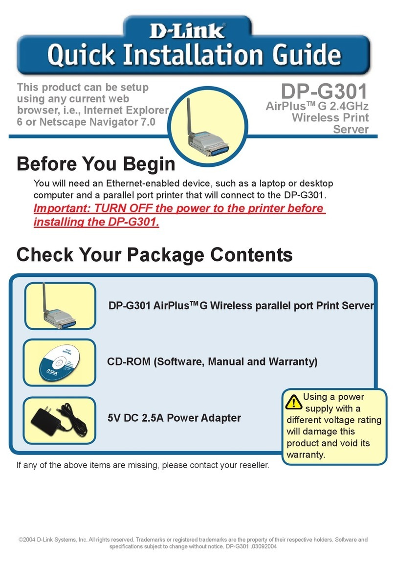 D-Link AirPlus G DP-G301 User manual