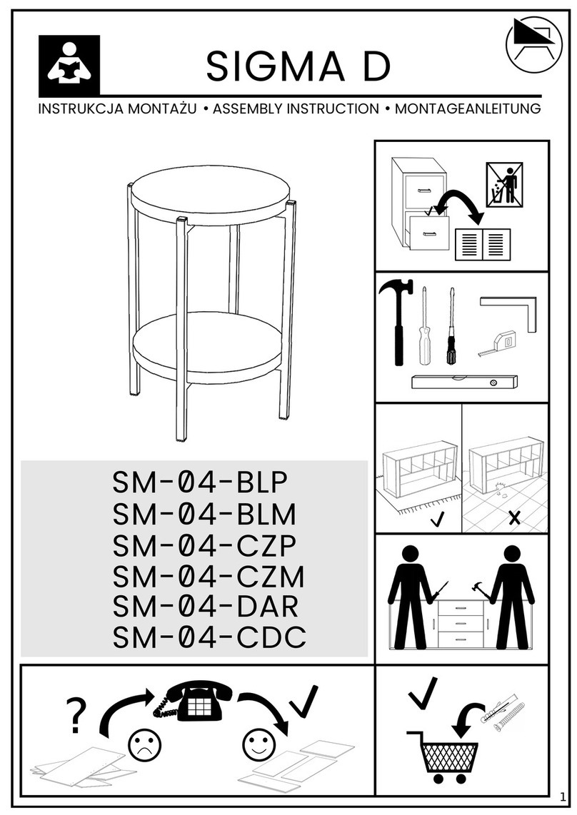 Arthauss Furniture SIGMA D SM-04-BLP Assembly instruction Arthauss Furniture SIGMA D SM-04-BLP Assembly instruction