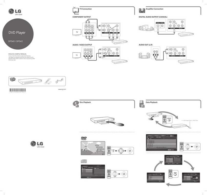 LG DP540 Specification sheet