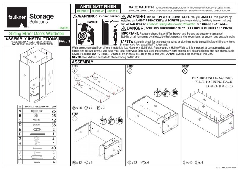 faulkner HW0923 Assembly instructions
