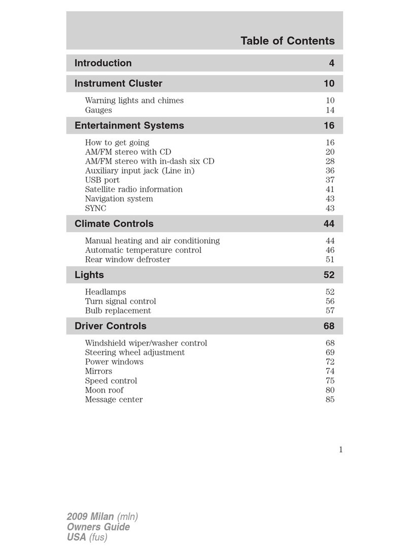 Mercury Milan 2009 User manual