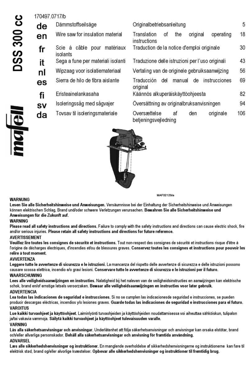 Mafell DSS300cc User manual