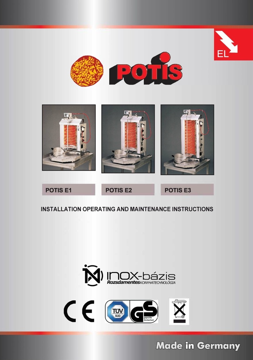 INOX-bazis POTIS E1 Installation, operating and maintenance instructions