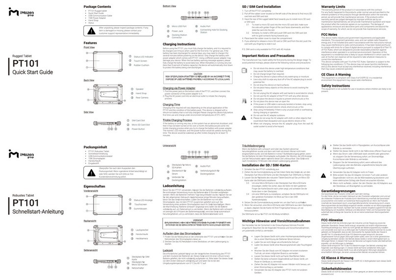 iMozen PT101 quick start guide