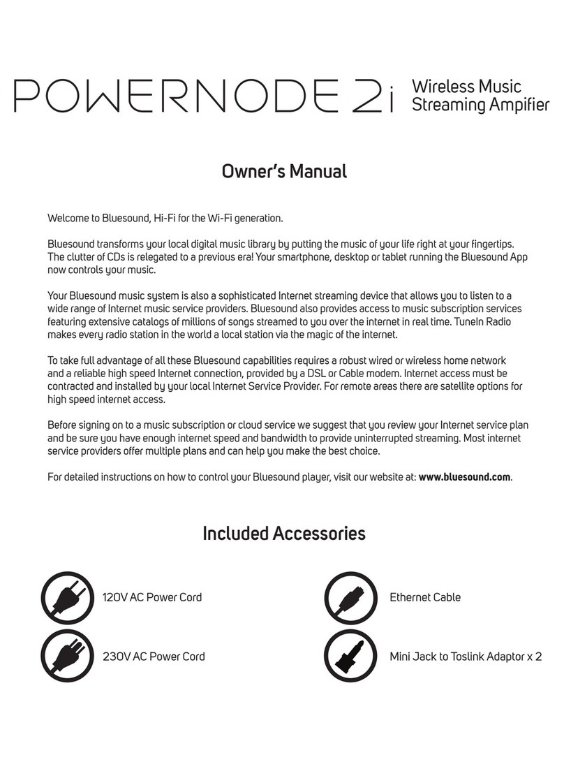 Bluesound POWERNODE 2i owner's manual
