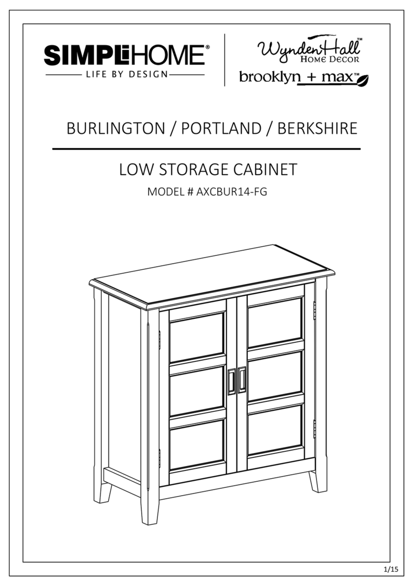 Simpli Home WyndenHall brooklyn + max AXCBUR14-FG User manual