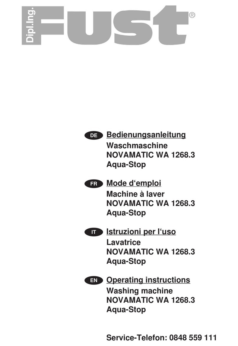 FUST NOVAMATIC WA 1268.3 Aqua-Stop operating instructions