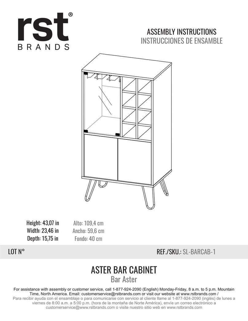 rst brands ASTER SL-BARCAB-1 Assembly instructions