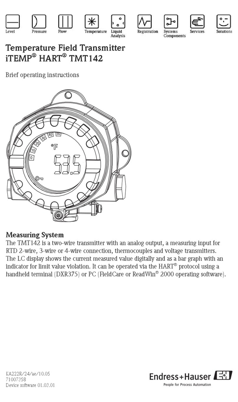 Endress+Hauser tmt142 Brief operating instructions