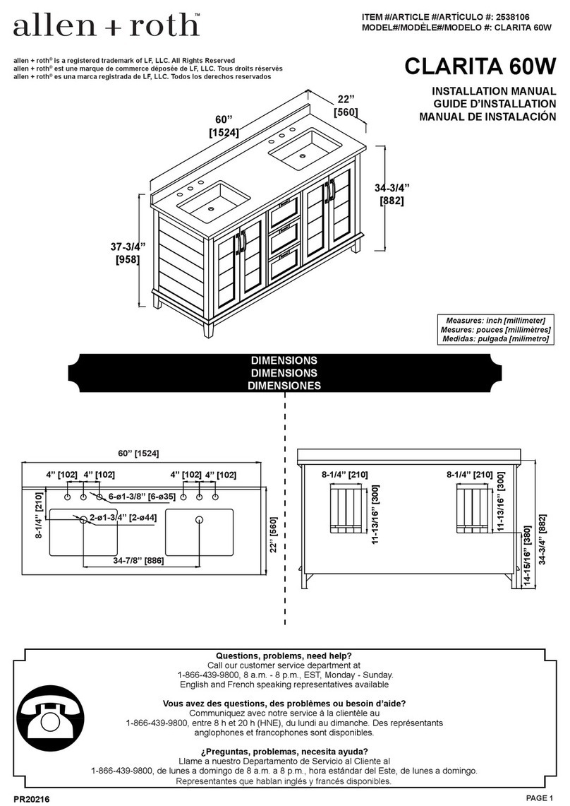 Allen + Roth CLARITA 60W installation manual Allen + Roth CLARITA 60W installation manual