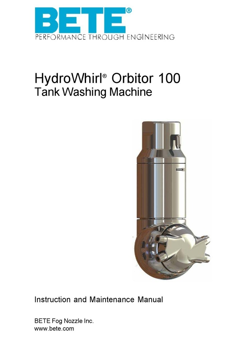 BETE HydroWhir Orbitor 100 Instruction and maintenance manual BETE HydroWhir Orbitor 100 Instruction and maintenance manual