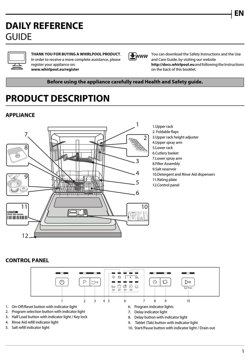Whirlpool WUE2B19 Installation and operation manual