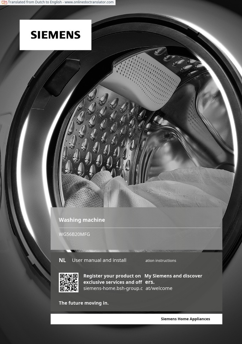 Siemens WG56B20MFG User's manual and installation