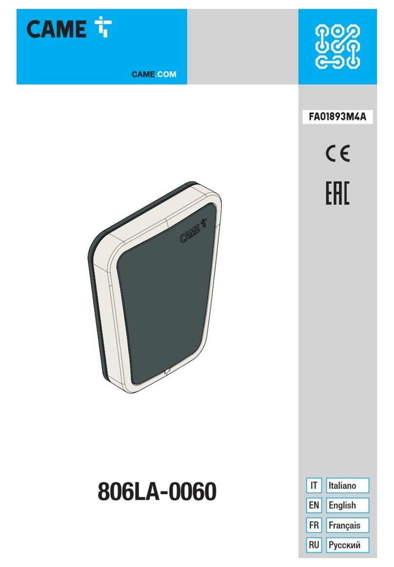 CAME 806LA-0060 manual