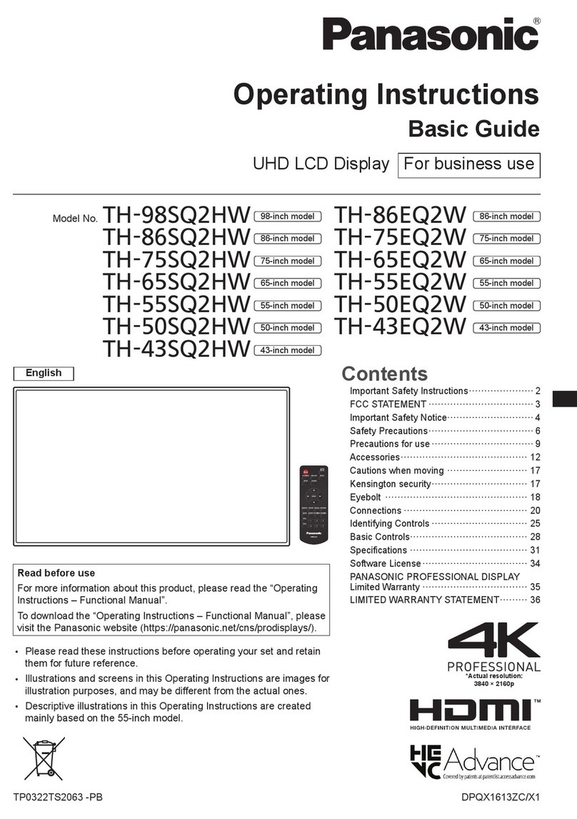 Panasonic TH-86SQ2HW User manual