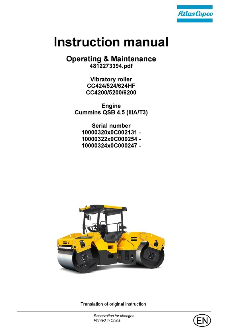 Atlas Copco CC424HF User manual