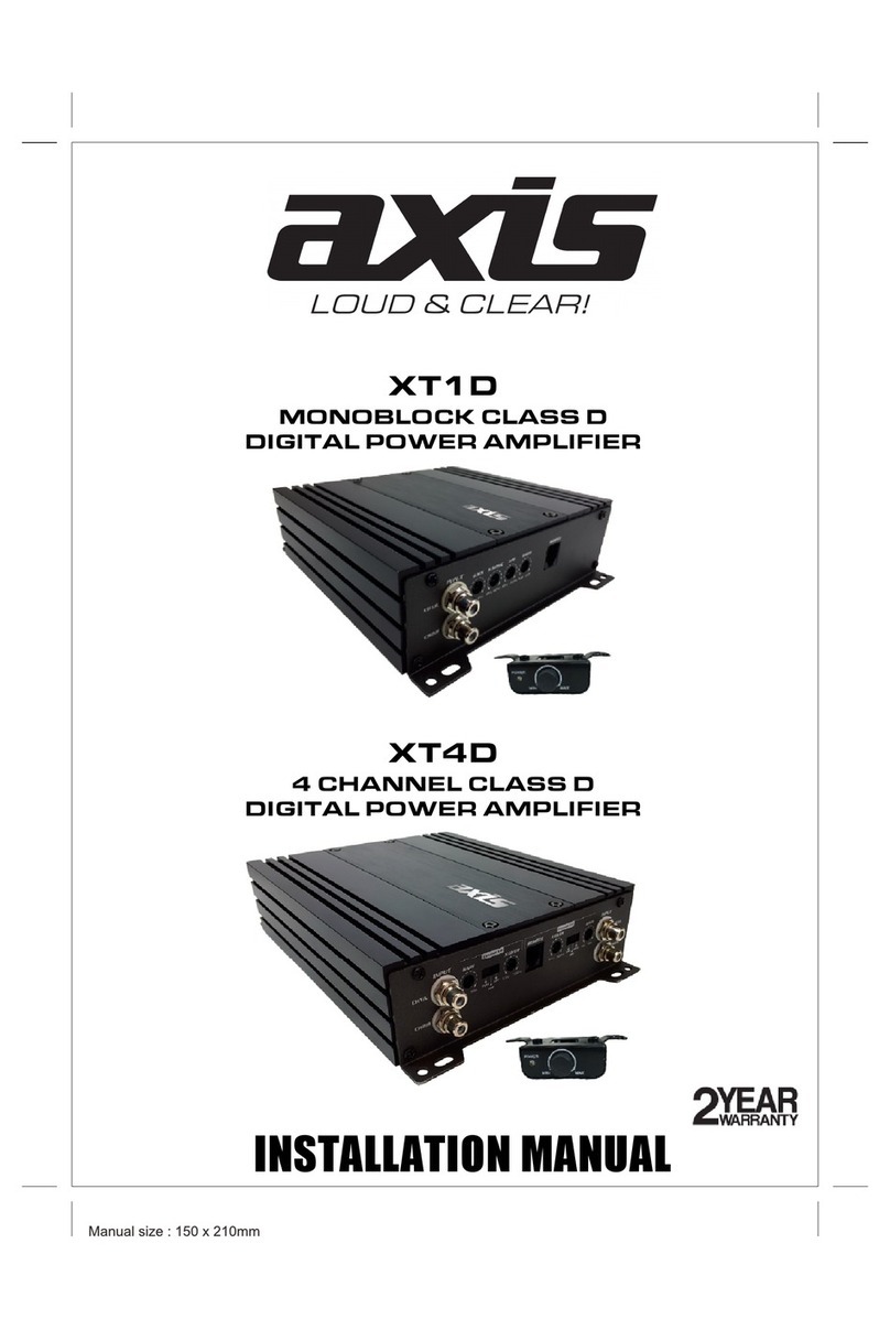 Audioxtra axis XT1D installation manual