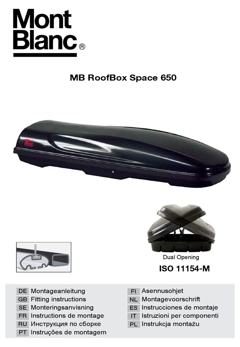 Mont Blanc RoofBox Space 650 Fitting instructions