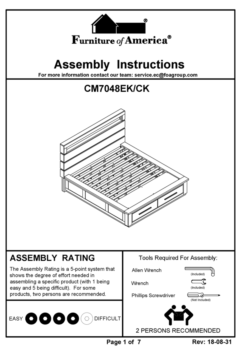 Furniture of America CM7048EK Assembly instructions