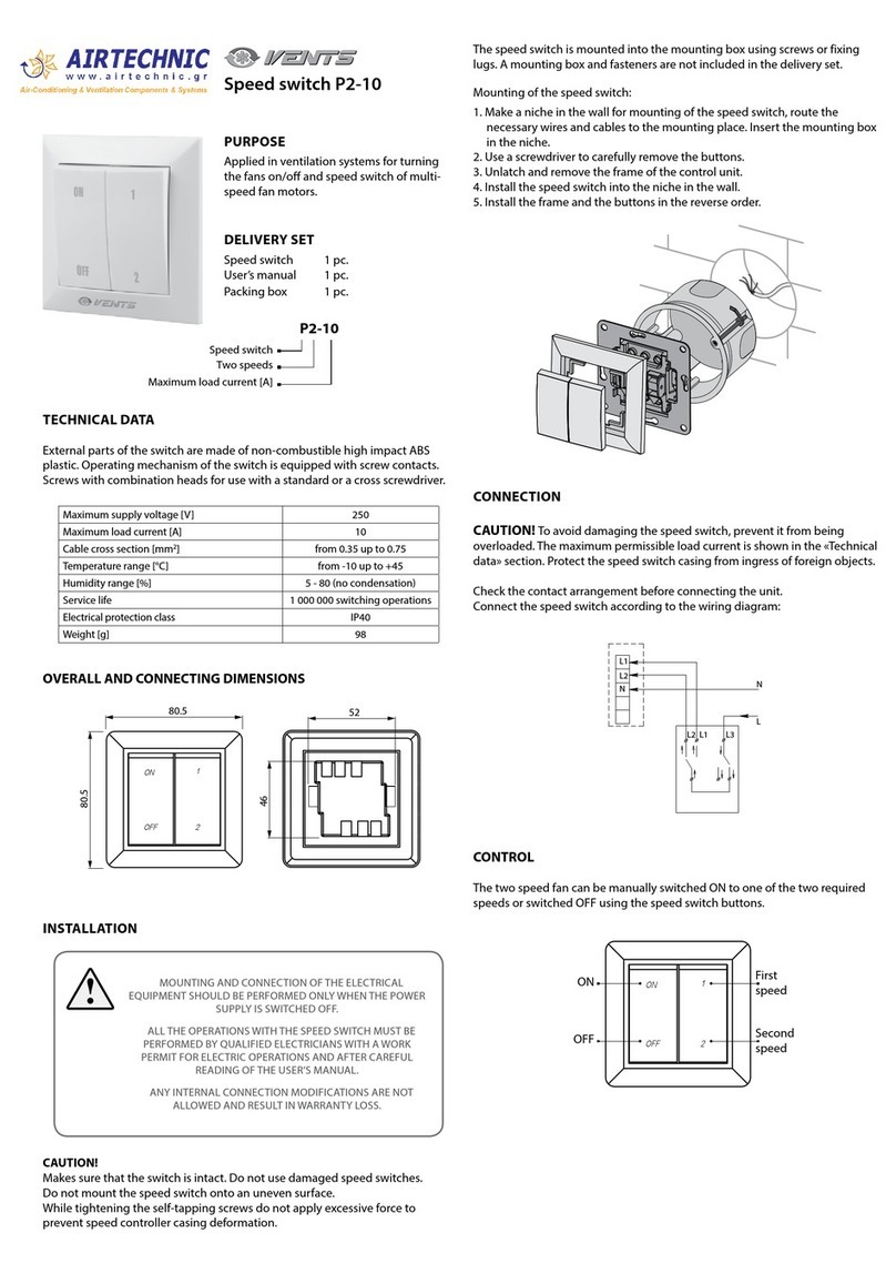 Vents AIRTECHNIC P2-10 manual