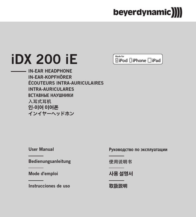 Beyerdynamic iDX 200 iE User manual Beyerdynamic iDX 200 iE User manual
