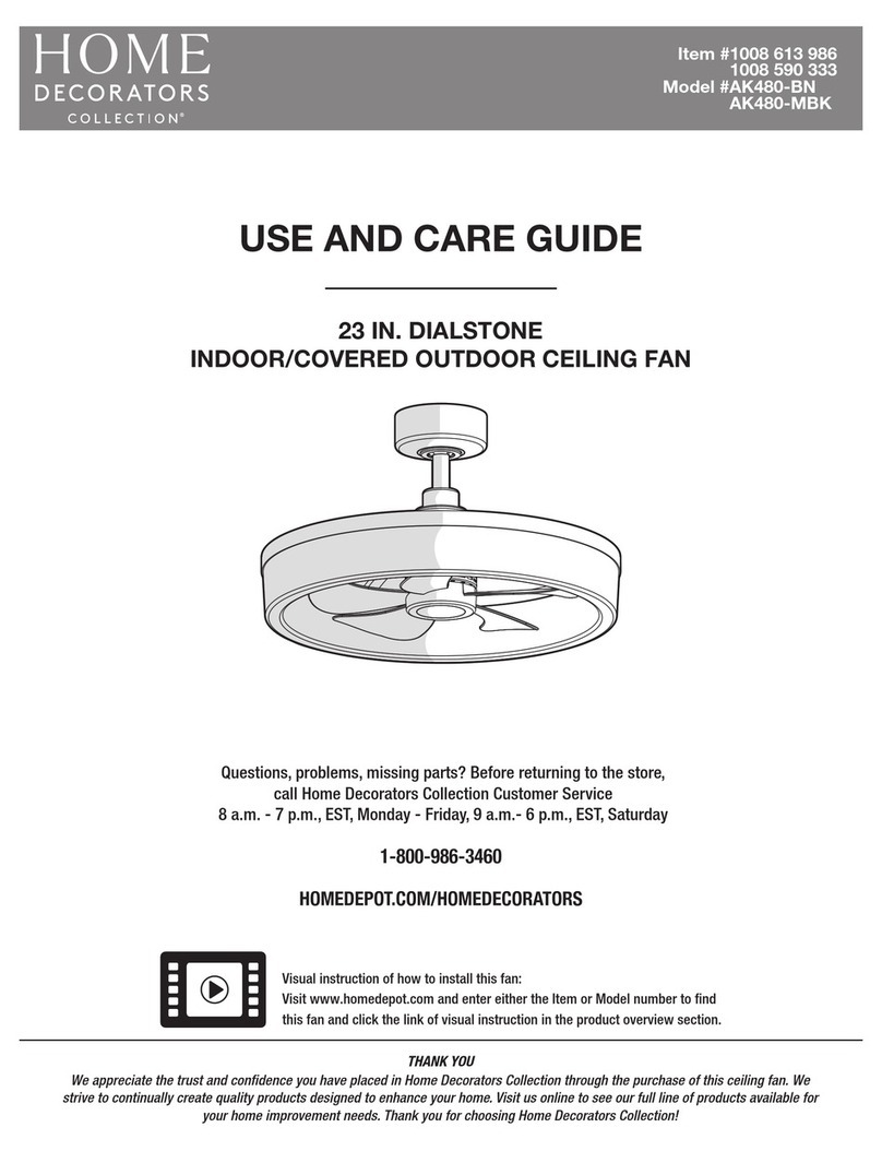Home Decorators Collection DIALSTONE AK480-BN Use and care guide