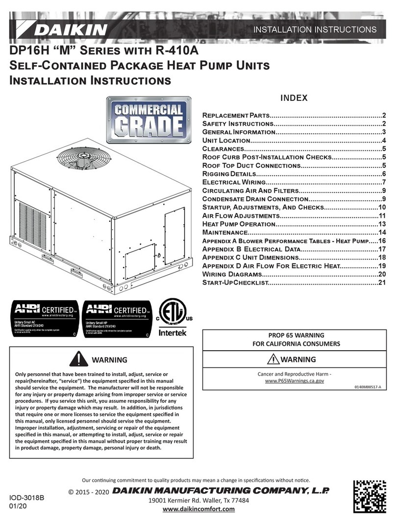 Daikin DP16H M Series User manual