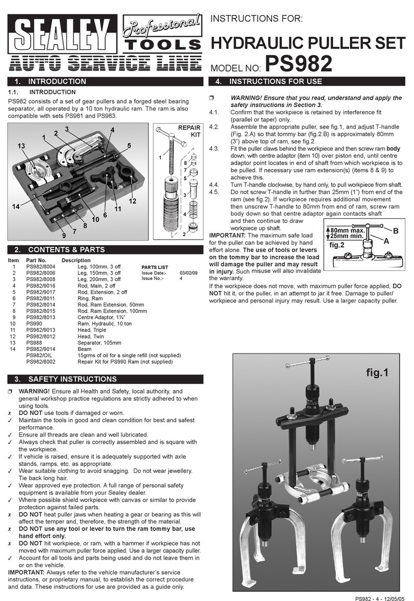 Sealey PS982 User manual