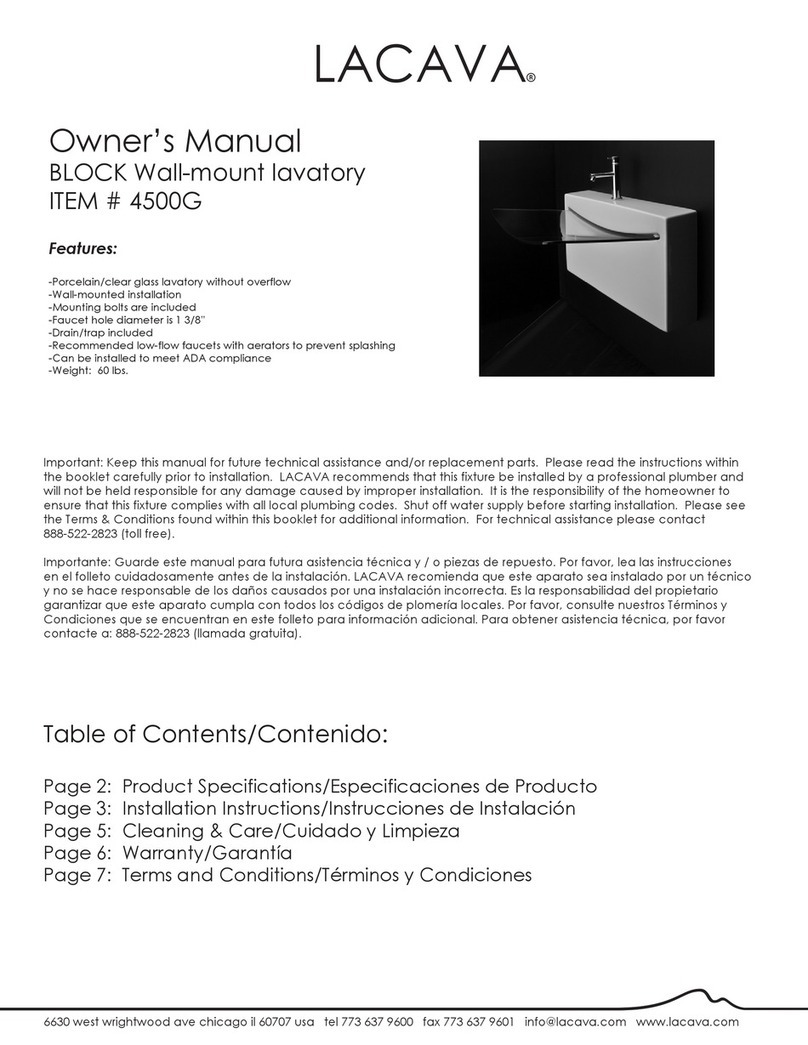 Lacava BLOCK 4500G User manual